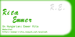 rita emmer business card